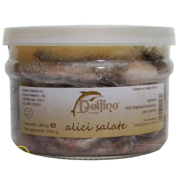 Alici sotto sale Delfino di Cetara sotto sale