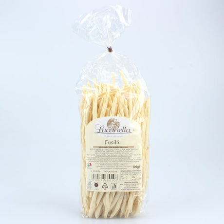 Fusilli Ferricelli Lucani del Pastificio Lucanella, pasta artigianale della Basilicata realizzata con semola di grano duro
