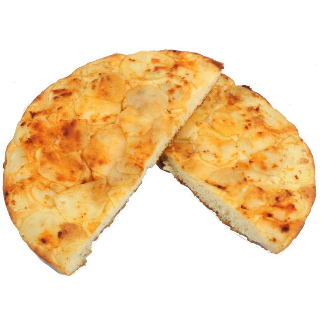 Focaccia con le patate pizza lucana prodotta in Basilicata a San Brancato dal forno di Noia. Focaccia con Patate