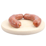 Salsiccia fresca lucana di Corleto Perticara dal colore rosato e dal profumo intenso di finocchietto e peperone