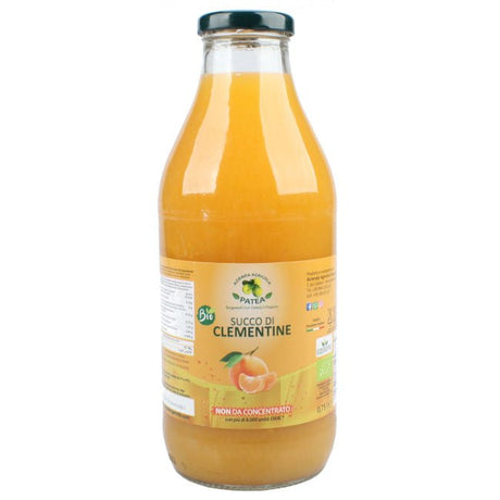 Succo di Clementine Calabresi biologiche calabrese 100% puro non da concentrato in vetro.