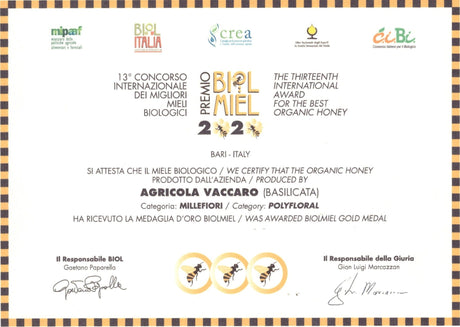 Miele di Millefiori Biologico Vaccaro